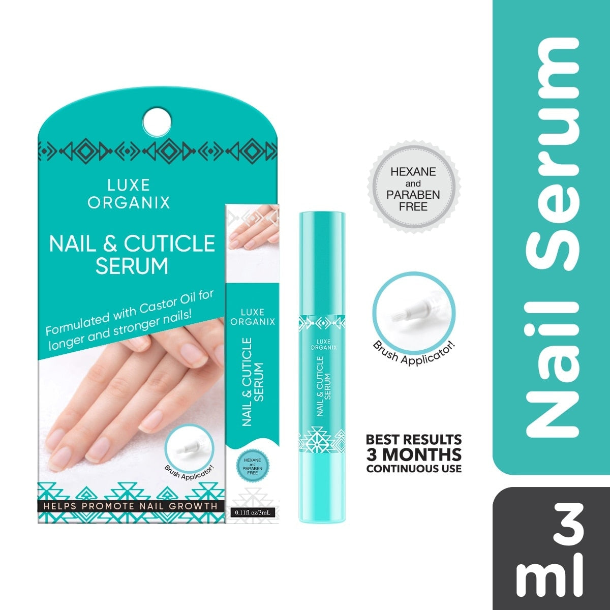 Luxe Organix Nail and Cuticle Castor Serum