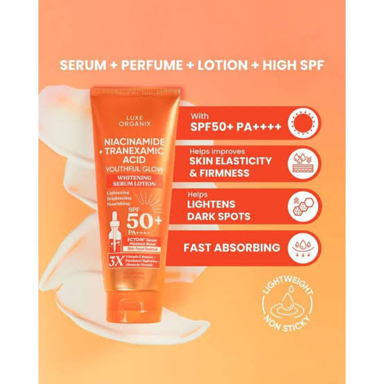 Luxe Organix Niacinamide + Tranexamic Whitening Serum Lotion