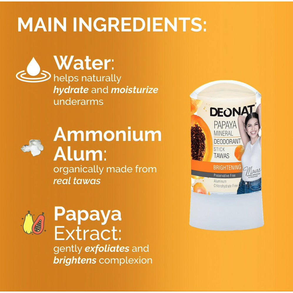 Deonat Papaya Mineral Deodorant Stick