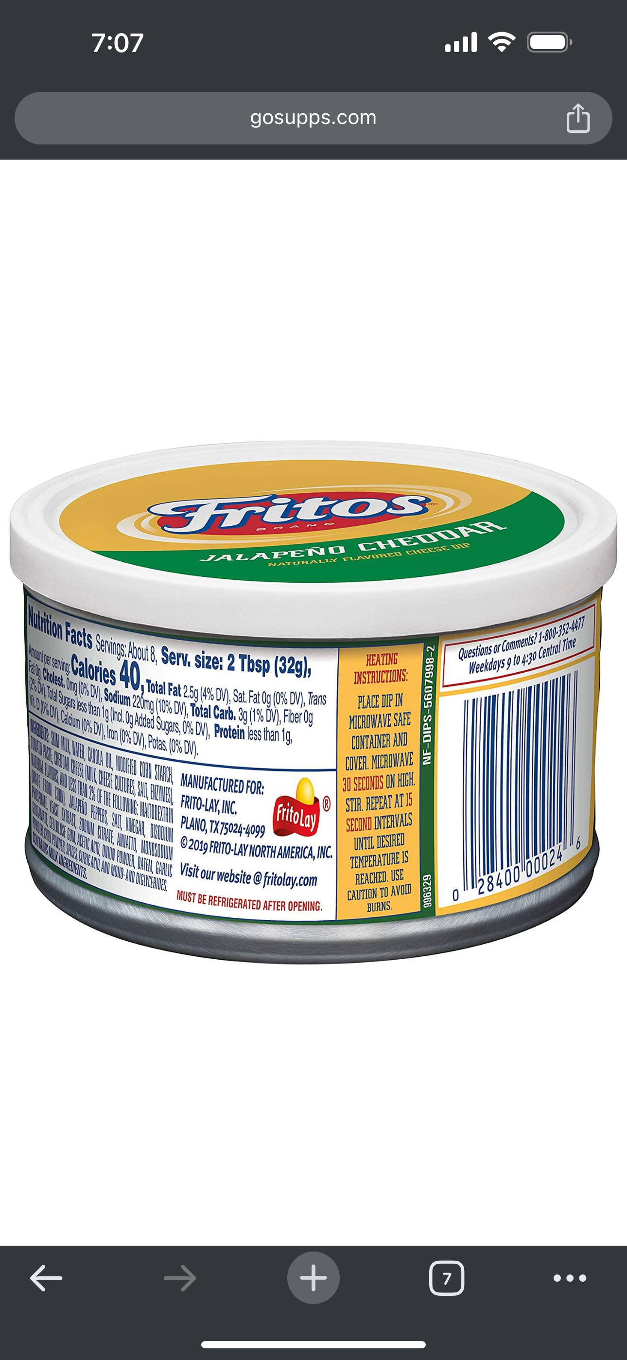 Fritos Jalapeño Cheddar Cheese Dip