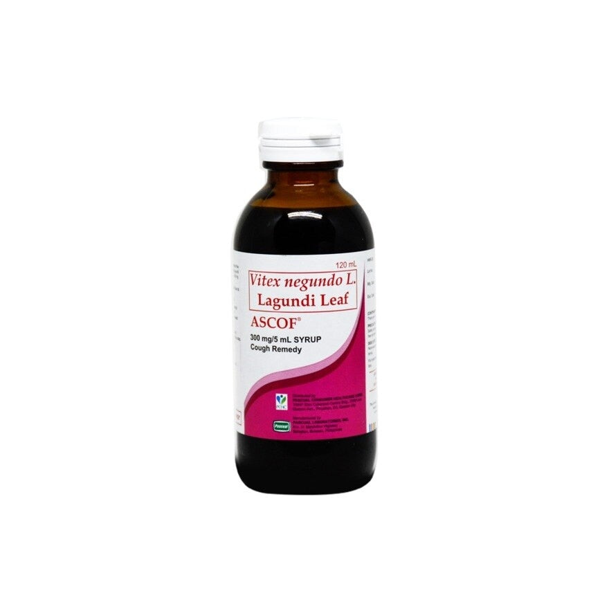 Ascof Lagundi for Kids 300mg/5mL Strawberry-Flavored Syrup 120mL