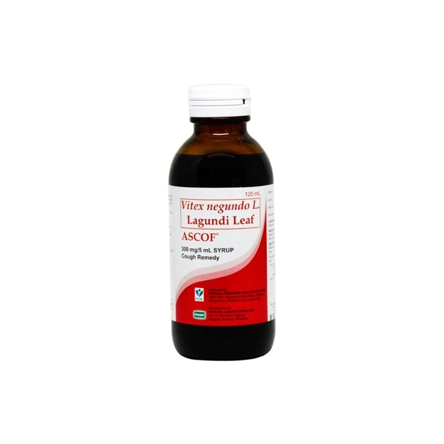 Ascof Lagundi for Kids 300mg/5mL Ponkan-Flavored Syrup 120mL