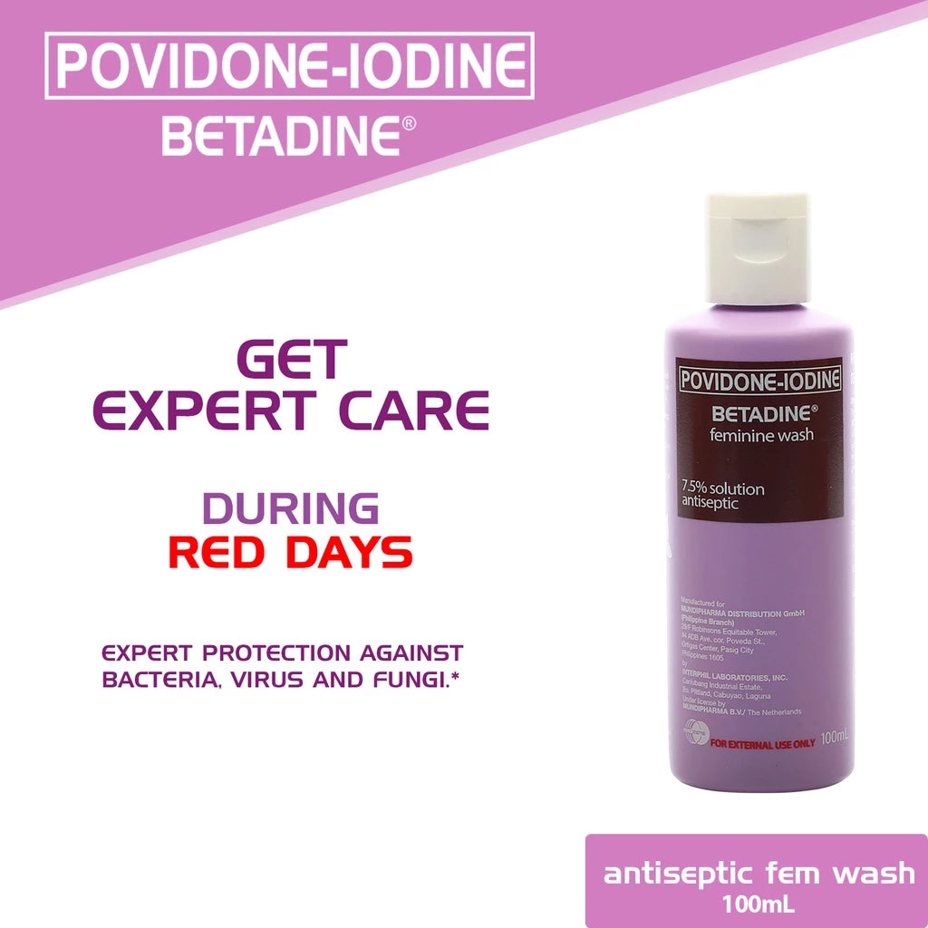 Betadine Povidone-Iodine Antiseptic Feminine Wash 100ml