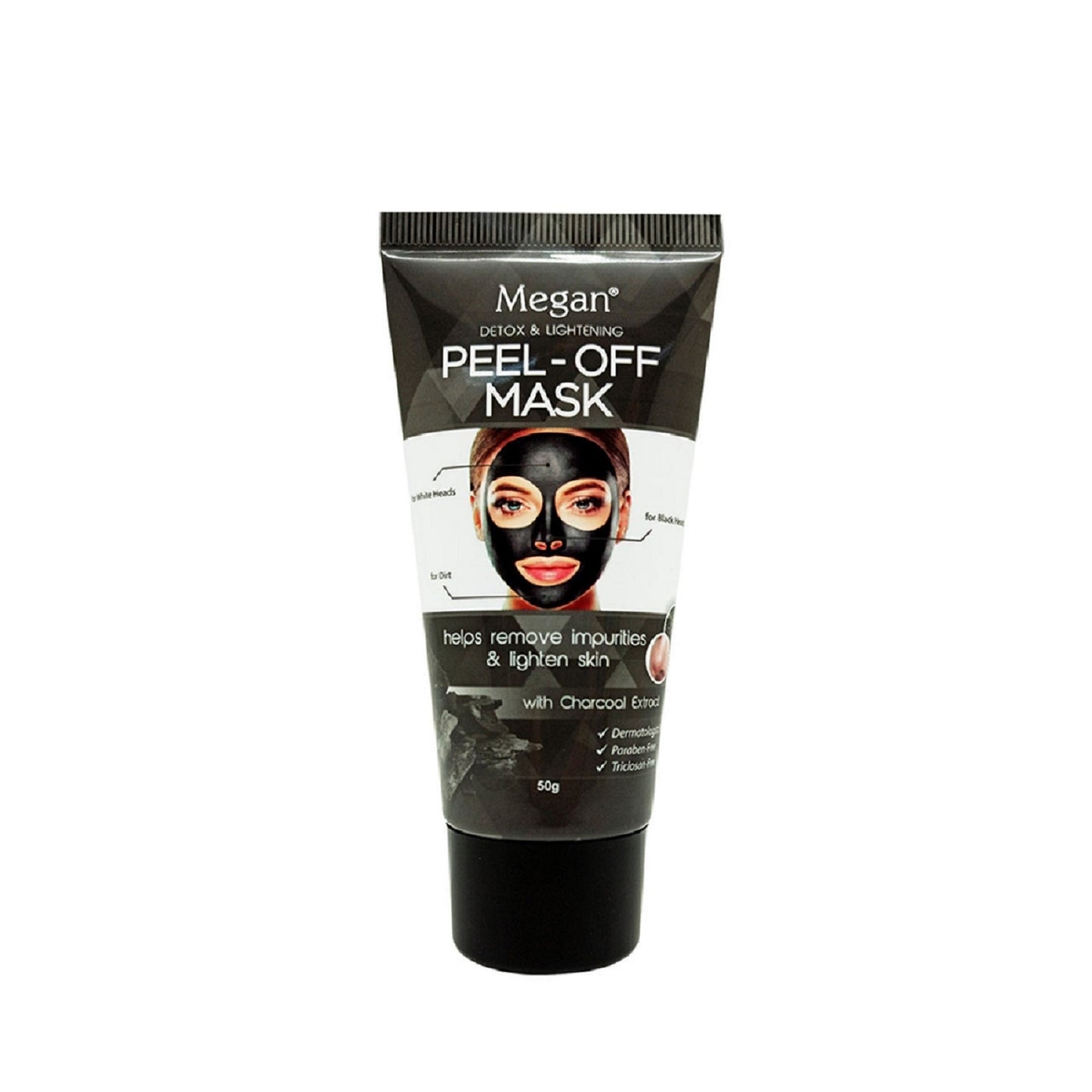 MEGAN Charcoal Peel Off Clay Mask 50g