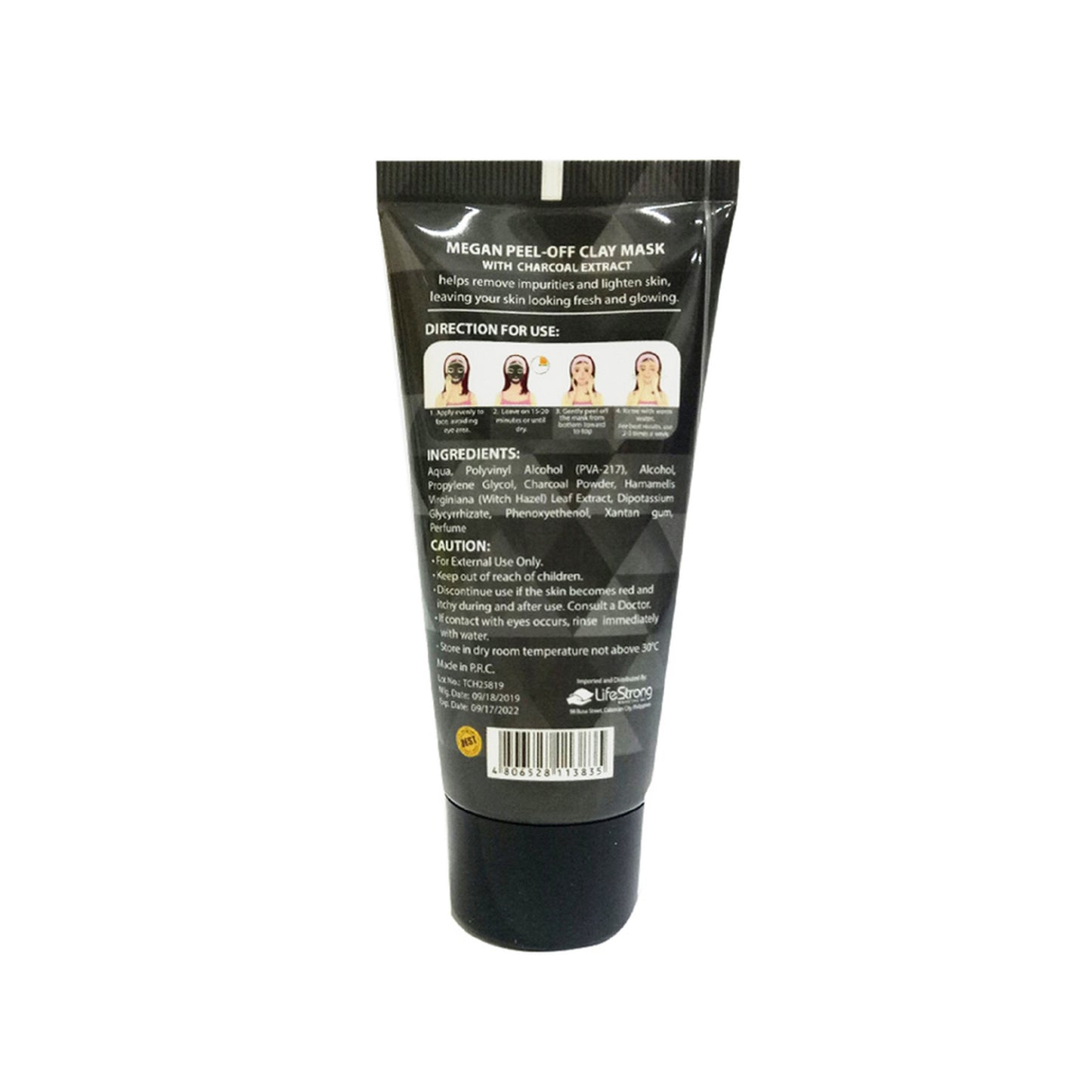 MEGAN Charcoal Peel Off Clay Mask 50g