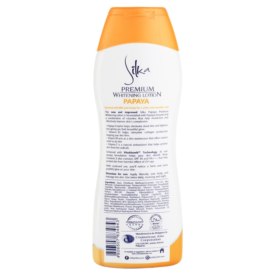 Silka Premium Whitening Papaya Lotion 200ml