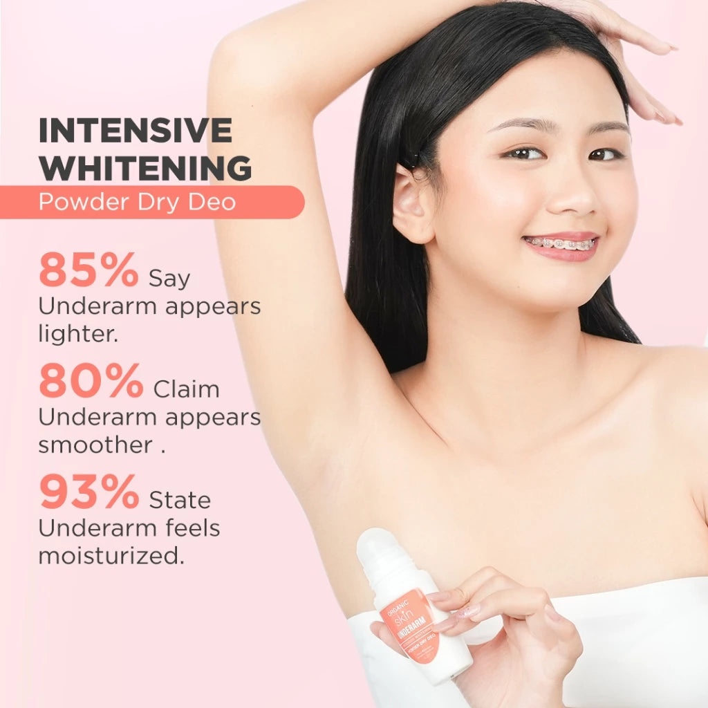 Organic Skin Japan Intensive Whitening Underarm Powder Dry Deodorant Roll on