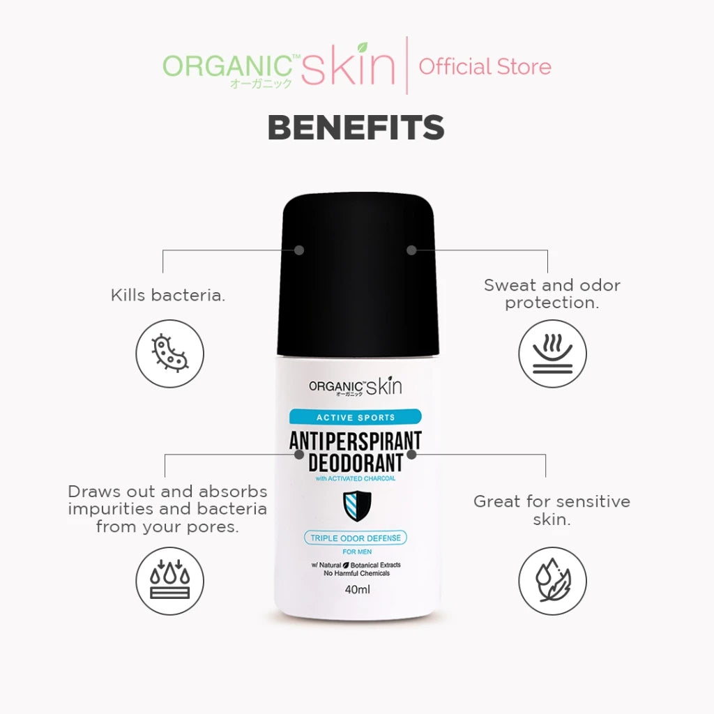 Organic Skin Japan Anti-Perspirant Deodorant Roll on for Men