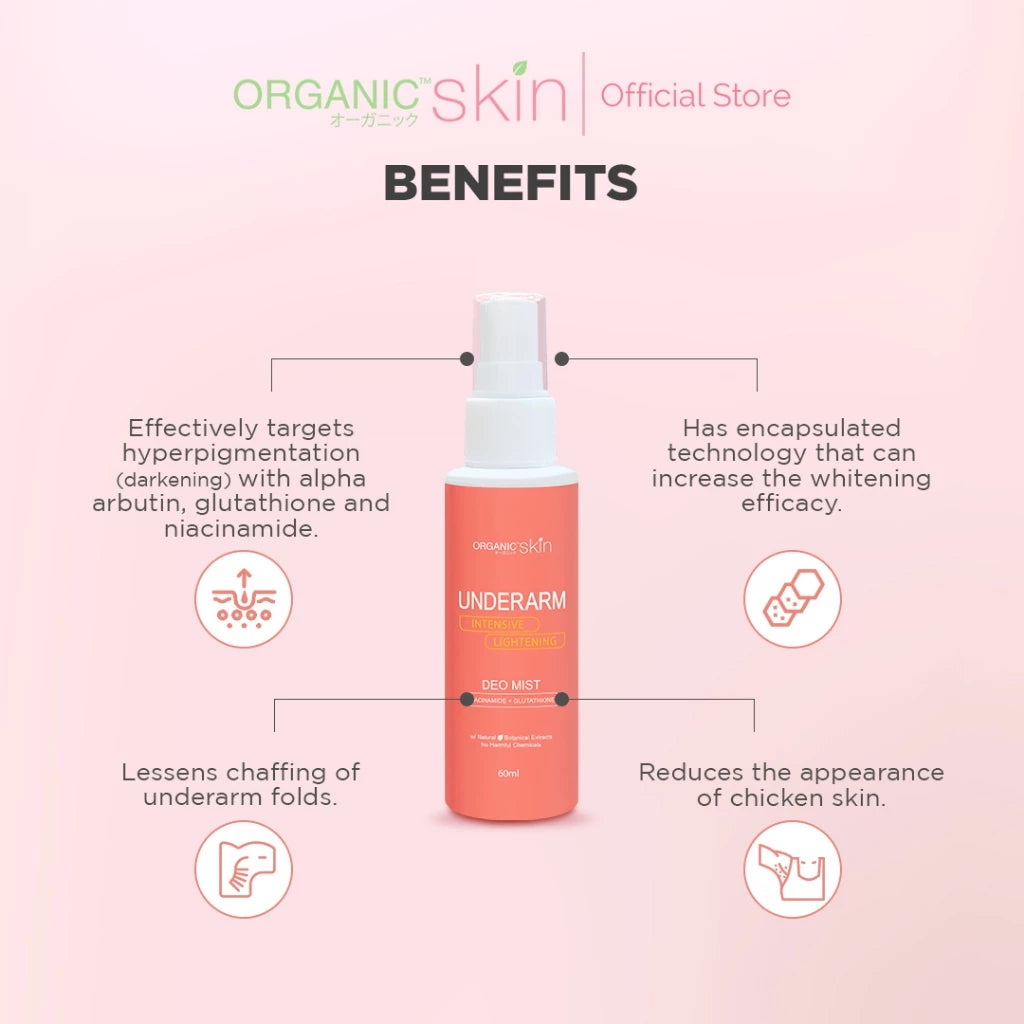 Organic Skin Japan Intensive Whitening Underarm Deo Mist Deodorant Spray